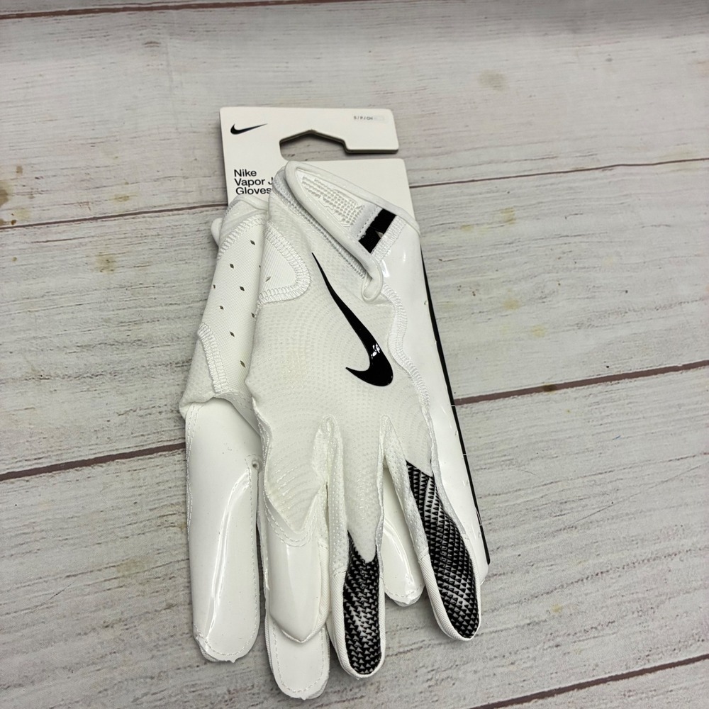 Nike Vapor Jet 9.0 Football Gloves Mens S White Black Magnigrip+ N1013383-102